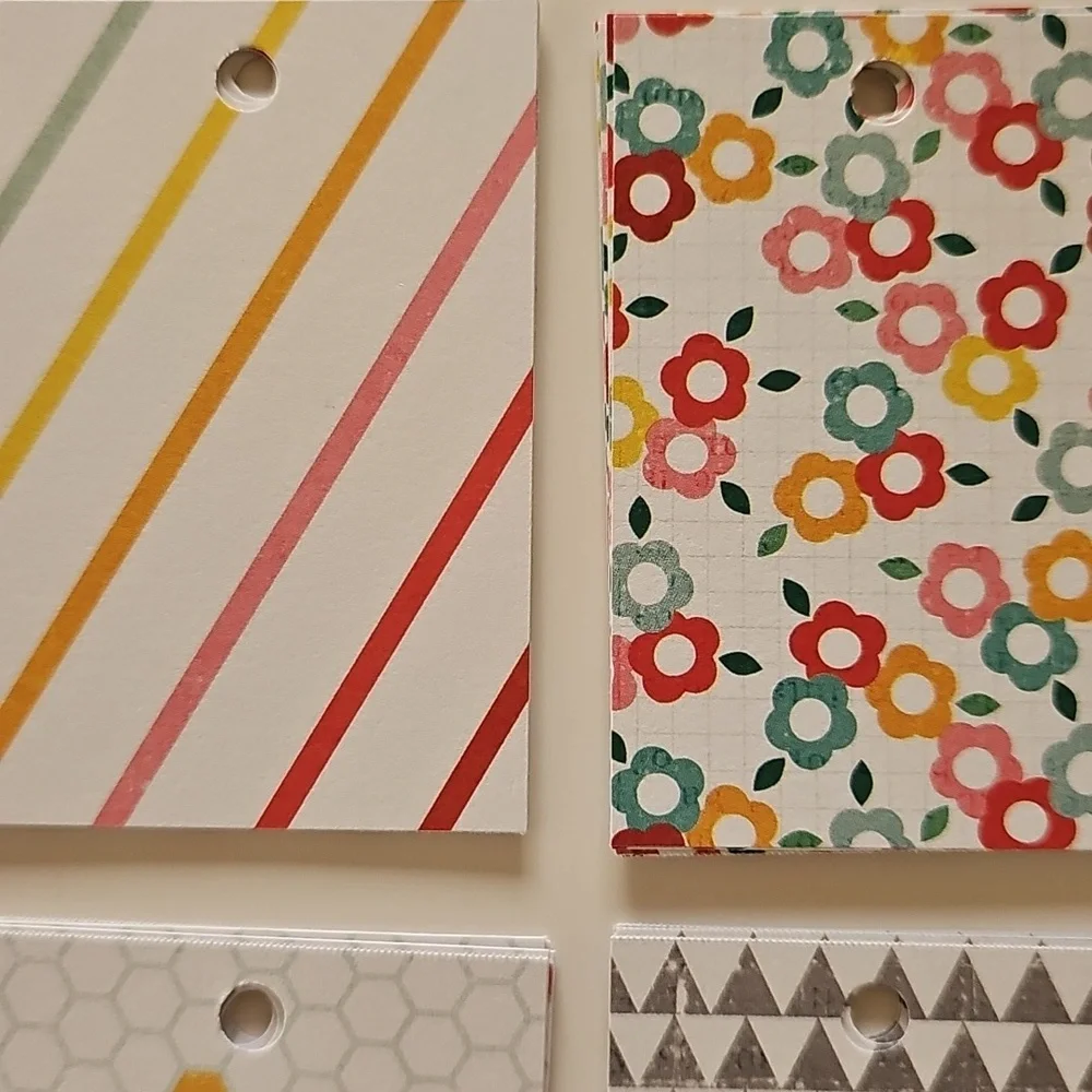 48 Colorful Spring Theme Cardstock Hand Cut Gift Tag Set